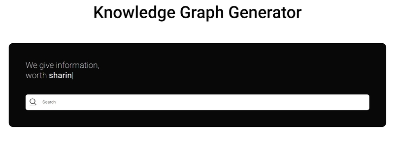 Knowledge Graph Generator UI